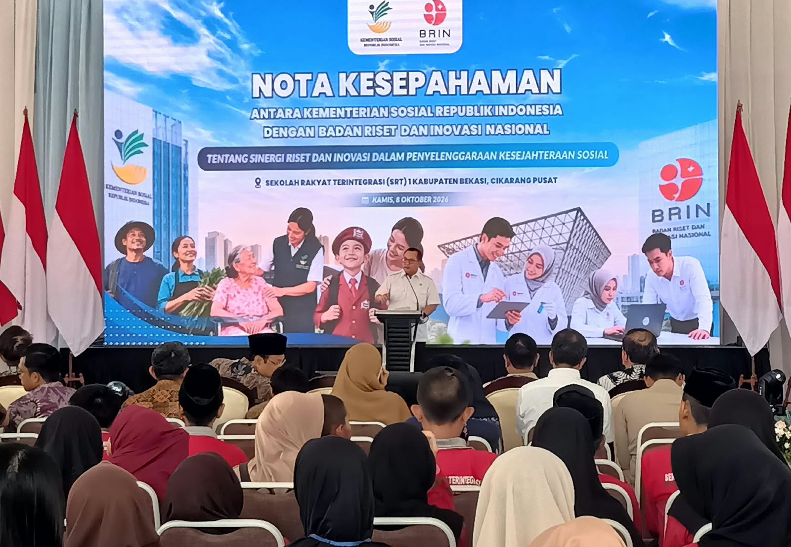 BRIN dan Kemensos Hadirkan Mesin Pengolah Air Siap Minum Berkapasitas 10.000 Liter per Hari di Bekasi